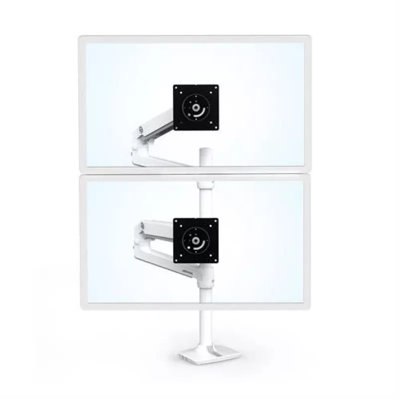 ERGOTRON LX Dual Stacking Arm, colonna alta (bianco)