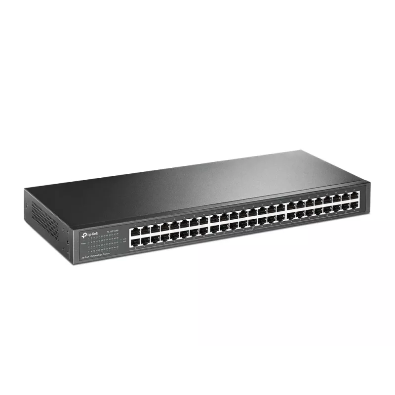 TP-Link switch di rete 48 porte 10/100Mbit/s rackmount, unmanaged, Fast Ethernet (10/100), montaggio a rack, 1U