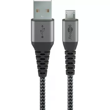 Cavo USB Wentronic 49282 USB 2.0 1 m Micro-USB B USB A nero grigio