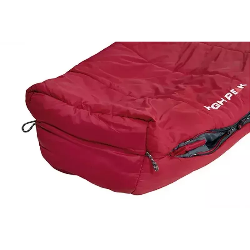Sacco a pelo a mummia High Peak Hyperion 1M nylon grigio rosso 210 cm