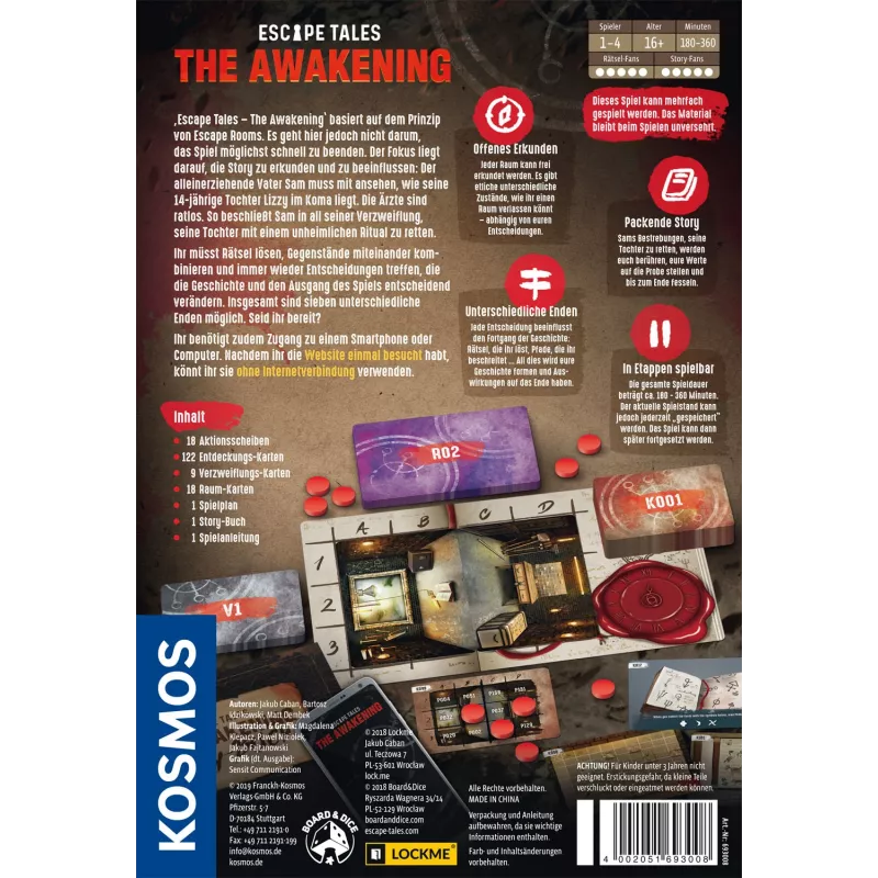 Kosmos Escape Tales: The Awakening gioco da tavolo deduzione