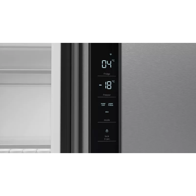 Bosch Serie 4 KFN96APEA frigorifero combinato Side-by-Side, French Door, a libera installazione, 605 l (405 l + 200 l), Home Connect, classe energetica E, acciaio inox