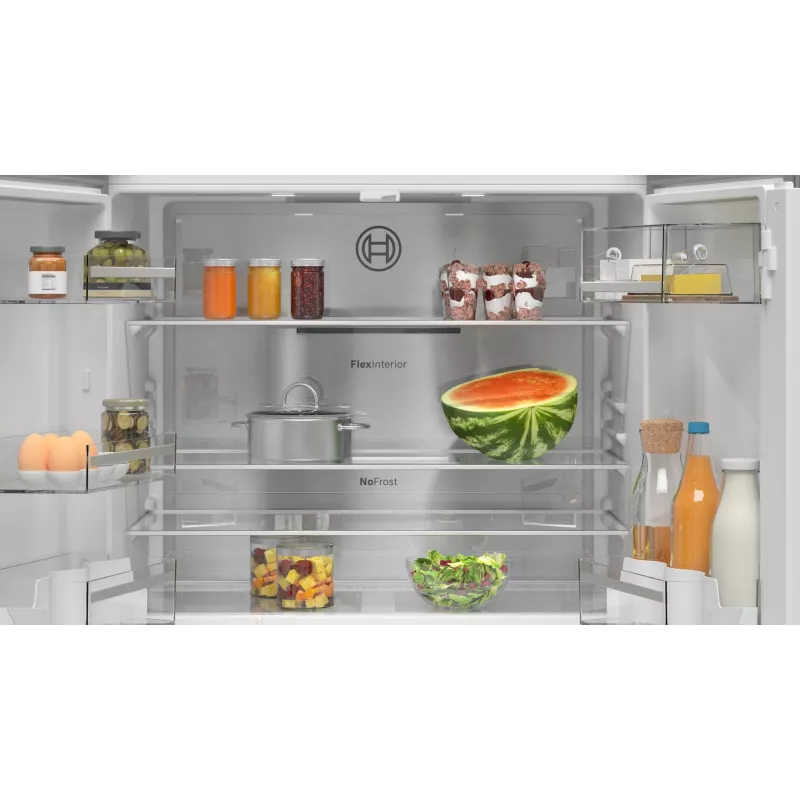 Bosch Serie 4 KFN96APEA frigorifero combinato Side-by-Side, French Door, a libera installazione, 605 l (405 l + 200 l), Home Connect, classe energetica E, acciaio inox