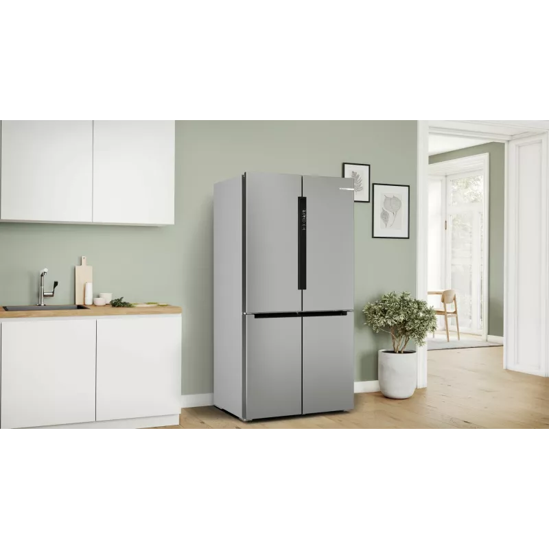 Bosch Serie 4 KFN96APEA frigorifero combinato Side-by-Side, French Door, a libera installazione, 605 l (405 l + 200 l), Home Connect, classe energetica E, acciaio inox