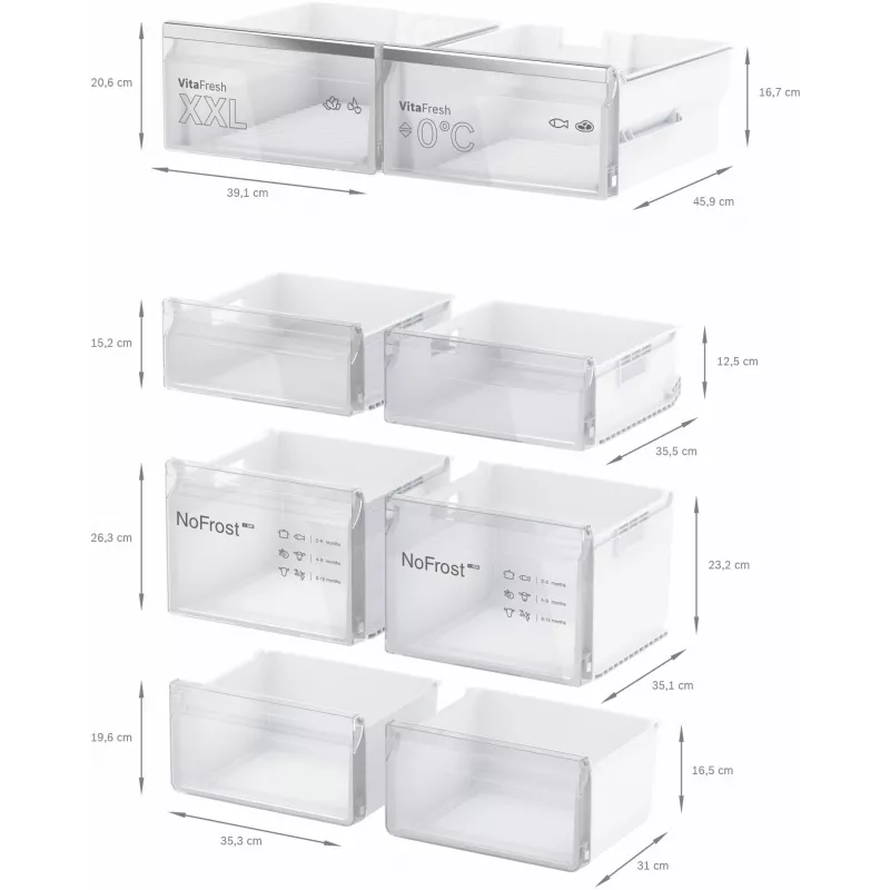 Bosch Serie 4 KFN96APEA frigorifero combinato Side-by-Side, French Door, a libera installazione, 605 l (405 l + 200 l), Home Connect, classe energetica E, acciaio inox