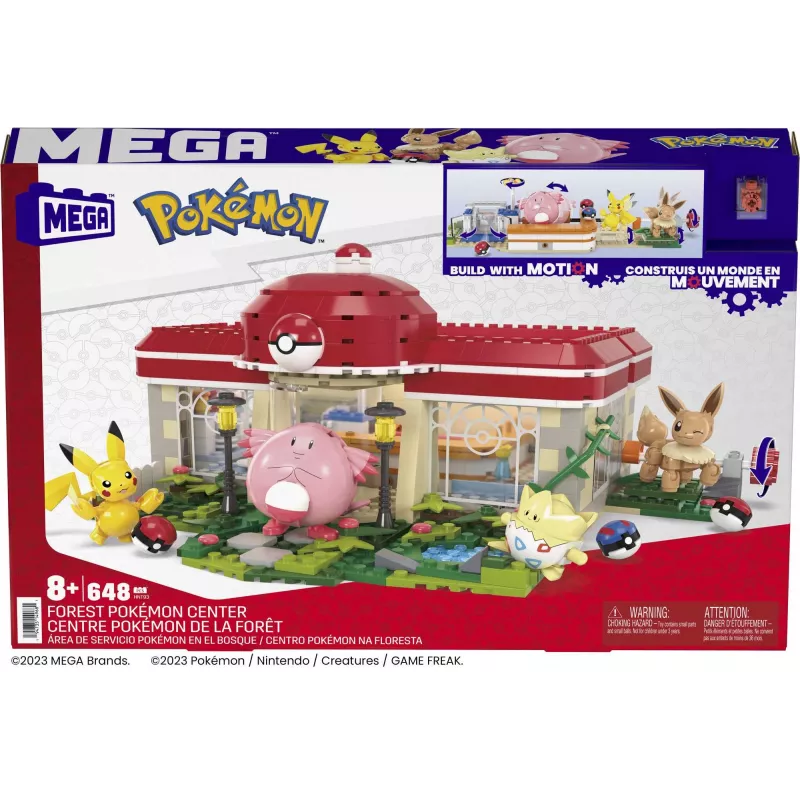 MEGA Pokémon set da costruzione, Forest Center (648 pezzi) con 4 action figure