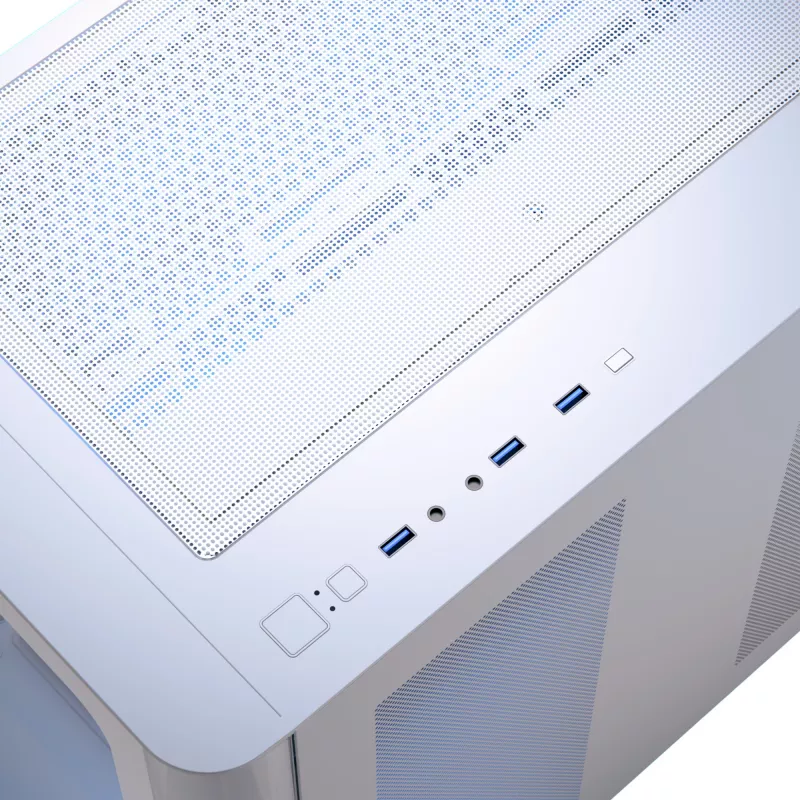 Case PC Aerocool P500C Midi Tower bianco ATX alimentatore laterale 3x ventole 120 mm