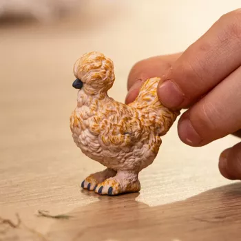 Schleich gallina Silkie modello 14891 — figura animale della fattoria, multicolore, per bambini da 3 anni
