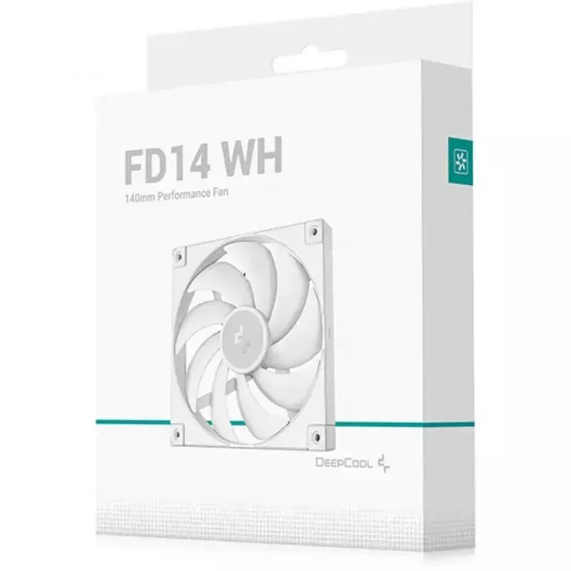 Ventola per case DeepCool FD14 WH 140 mm, 140 x 140 x 25 mm, bianca, 3-Pin