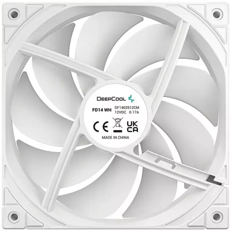Ventola per case DeepCool FD14 White 140mm 3in1 — 140 mm, bianco, connettore 3-in-1