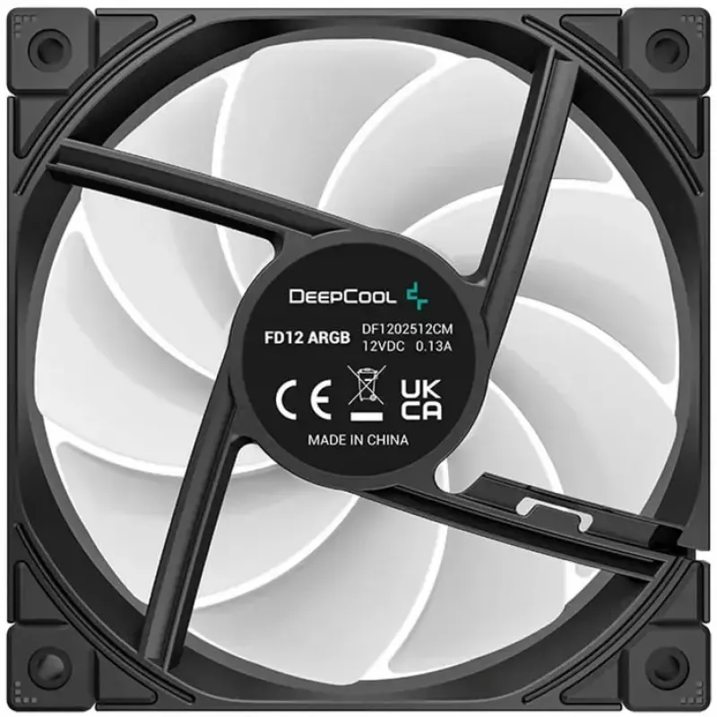 Ventola per case DeepCool FD12 ARGB 120mm nera 120x120x25
