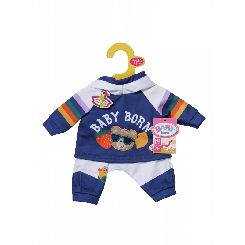BABY born tuta da jogging blu navy 43cm set di vestiti per bambola