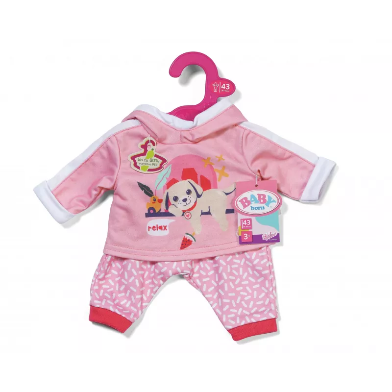 BABY born tuta da jogging rosa 43 cm set di vestiti per bambola