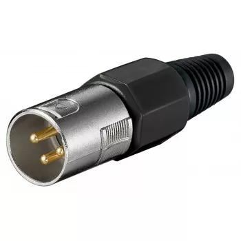 Goobay connettore maschio per microfono 3 poli XLR nero metallizzato