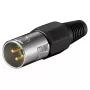 Goobay connettore maschio per microfono 3 poli XLR nero metallizzato