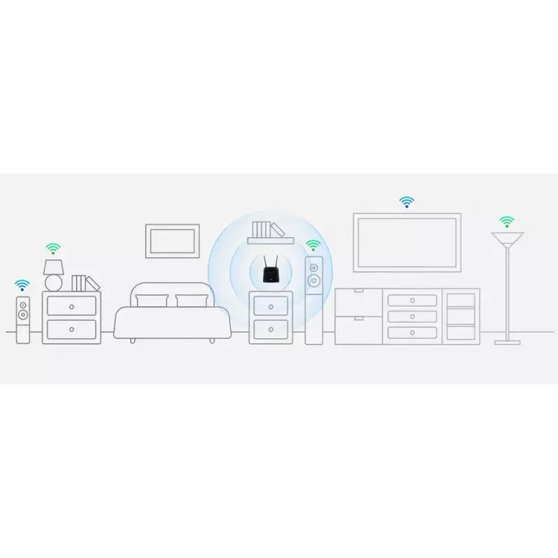 D-Link DWR-960 router Wi-Fi 4G LTE, AC1200 dual-band, LTE Cat7 fino a 300 Mbit/s, 2x GbE LAN