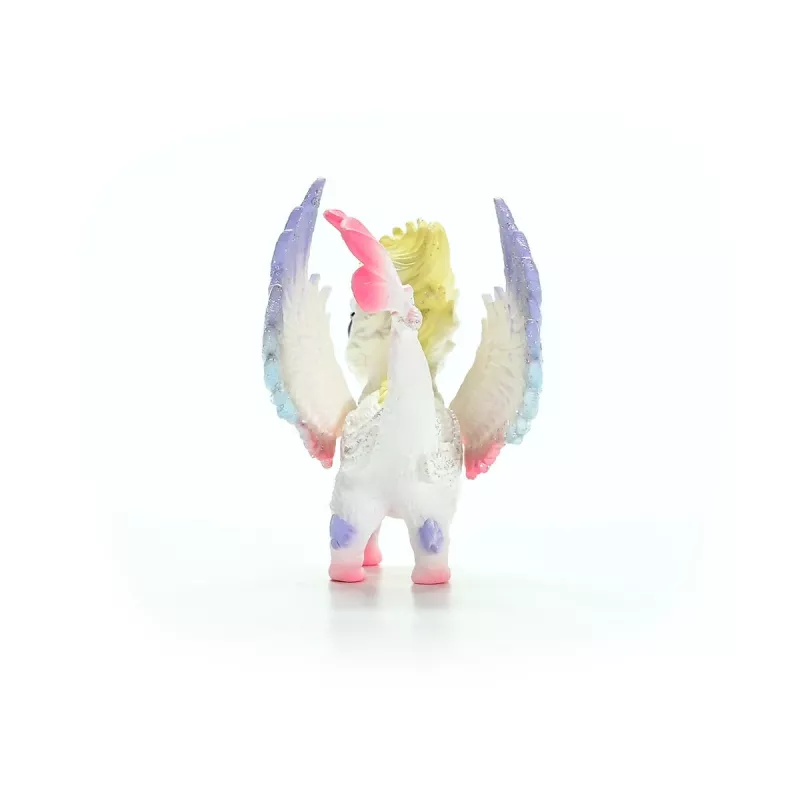 Schleich BAYALA Cucciolo di drago arcobaleno figura da 5 anni, beige blu verde, tema unicorno/pegaso