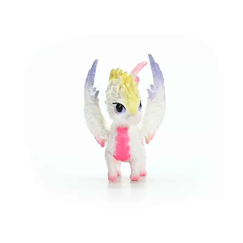 Schleich BAYALA Cucciolo di drago arcobaleno figura da 5 anni, beige blu verde, tema unicorno/pegaso