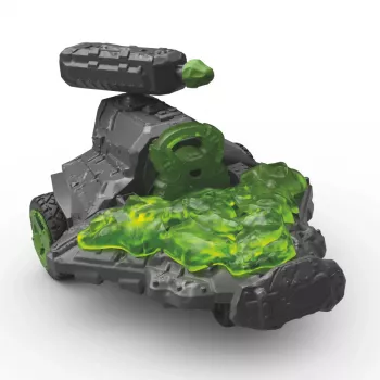 schleich ELDRADOR CREATURES Jet a reazione di pietra con mini creatura, azione/avventura, mostri e draghi, mondo di pietra, 7 anni, verde, grigio