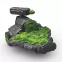 schleich ELDRADOR CREATURES Jet a reazione di pietra con mini creatura, azione/avventura, mostri e draghi, mondo di pietra, 7 anni, verde, grigio