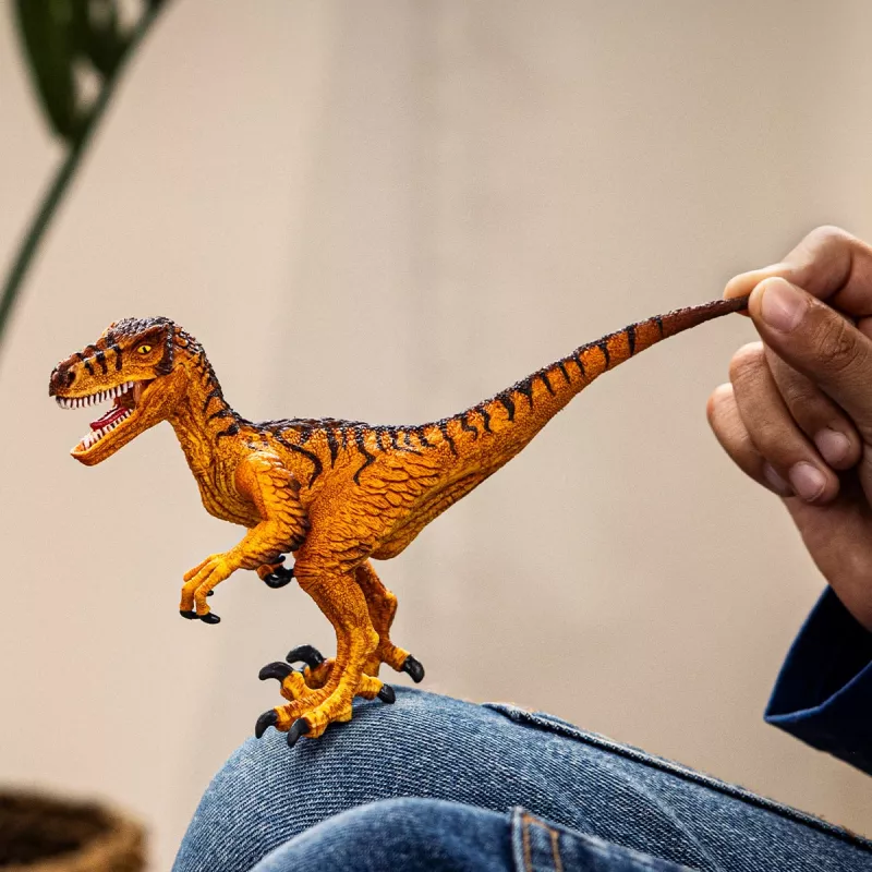schleich Dinosauro Velociraptor, 4 anni, dinosauri e vulcano, conquistare la terra, multicolore