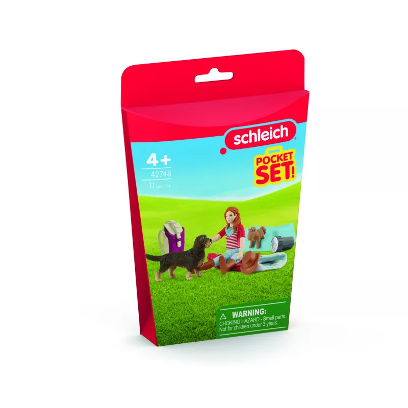 schleich HORSE CLUB Set di gioco pernottamento con Hannah, animale, cavalli, set tascabili, 5 anni, multicolore