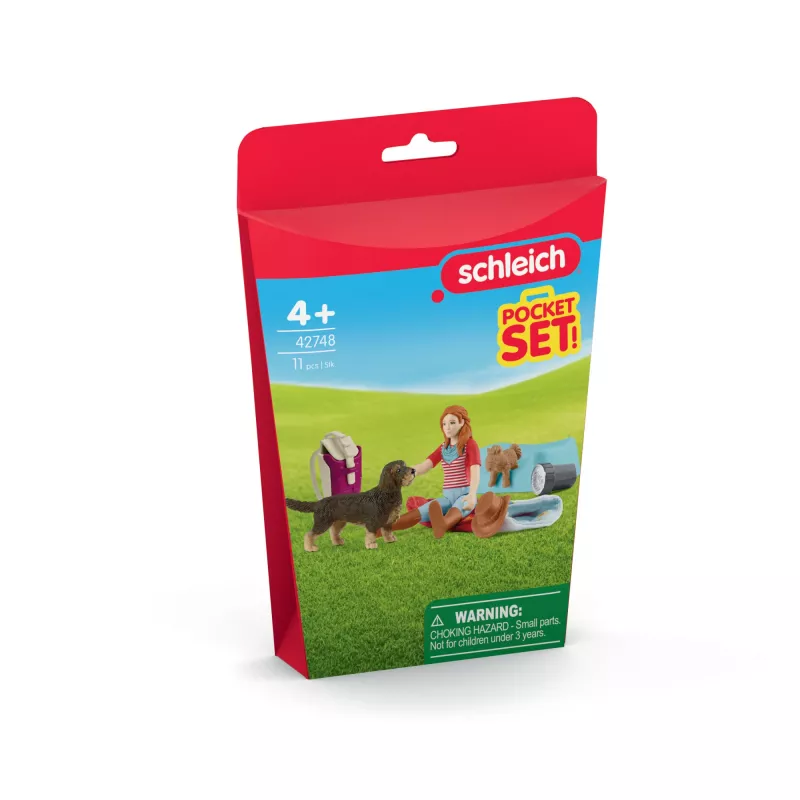 schleich HORSE CLUB Set di gioco pernottamento con Hannah, animale, cavalli, set tascabili, 5 anni, multicolore