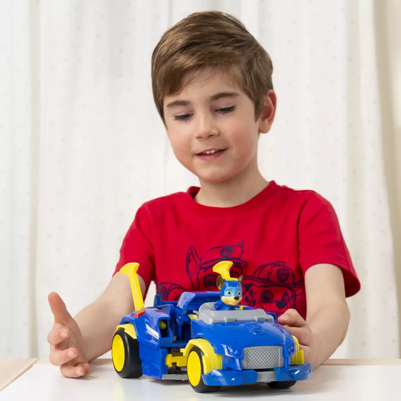PAW Patrol, Mighty Pups Super PAWs Chase's Powered Up Cruiser Veicolo Trasformabile