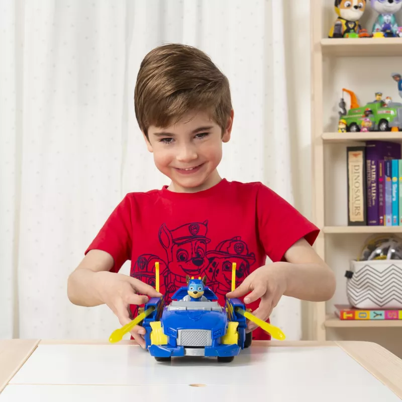 PAW Patrol, Mighty Pups Super PAWs Chase's Powered Up Cruiser Veicolo Trasformabile