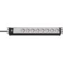 BRENNENSTUHL ciabatta multipresa - Premium-Line 19 pollici per quadri elettrici 8 prese nero/grigio chiaro - 3m grigio