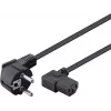 Goobay cavo IEC angolare 5m nero spina di rete Tipo F IEC C13
