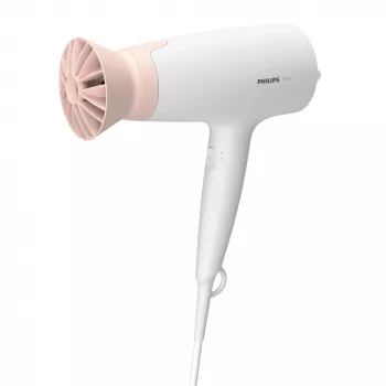 Asciugacapelli Philips BHD300/00 1600 W, 3 livelli di calore, 3 velocità, getto freddo, rosa/bianco, cavo 1,8 m