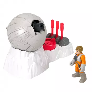 Fisher-Price Imaginext STAR WARS cannone base ribelle giocattolo con chiave personaggio Luke Skywalker in metallo pressofuso, 5 pezzi