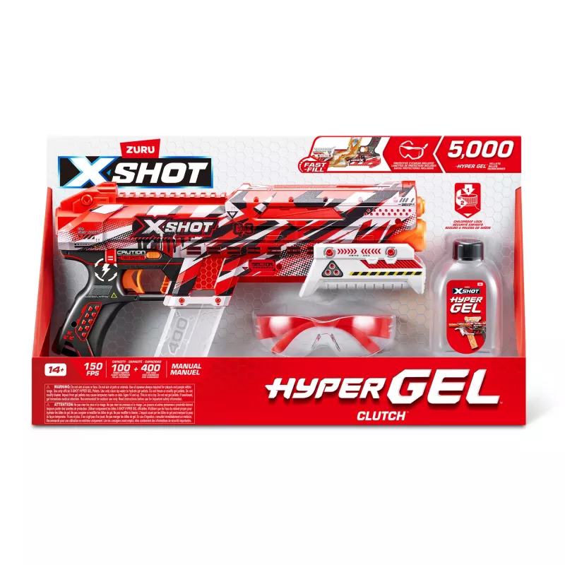 Zuru XSHOT Hyper Gel Clutch blaster a sfere di gel, 1500 sfere di gel