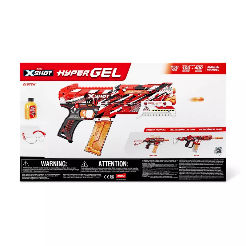 Zuru XSHOT Hyper Gel Clutch blaster a sfere di gel, 1500 sfere di gel