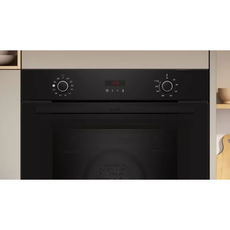Forno elettrico da incasso NEFF N 30 B2CVG6AK3 — 71 l, nero, manopole, timer elettronico, A+