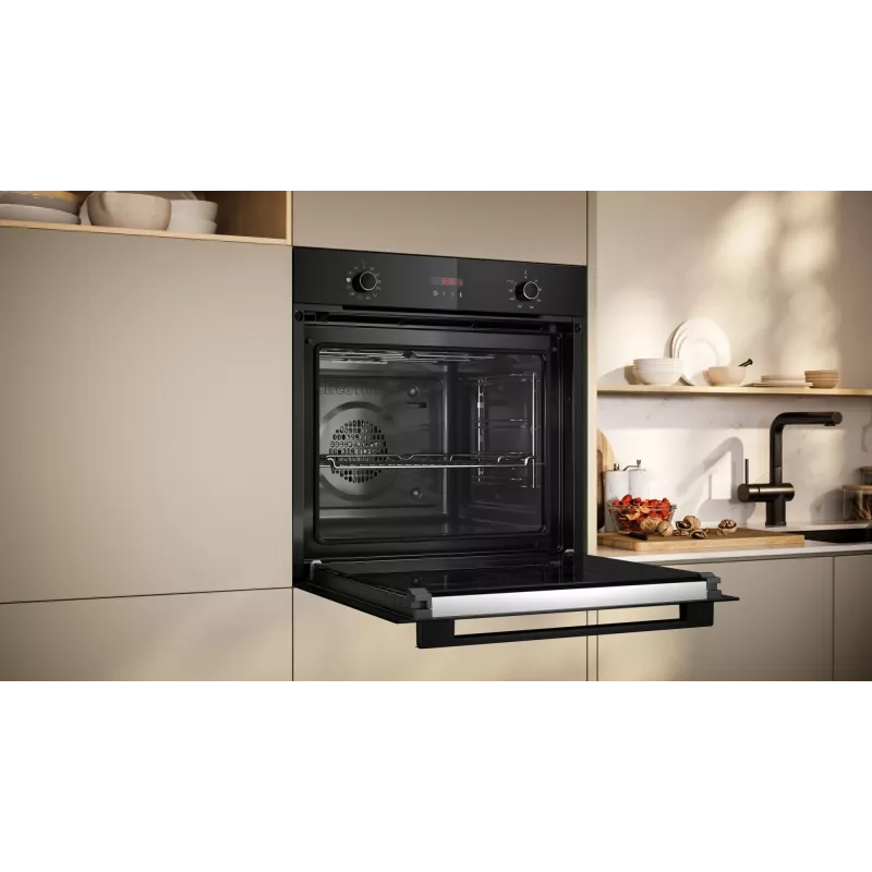 Forno elettrico da incasso NEFF N 30 B2CVG6AK3 — 71 l, nero, manopole, timer elettronico, A+