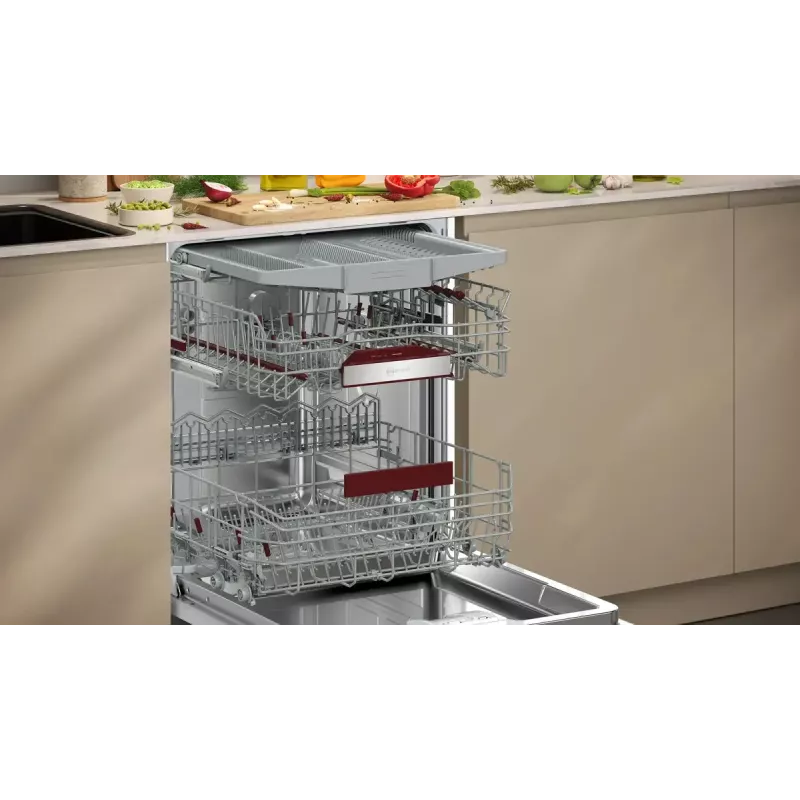 Lavastoviglie NEFF S255ECX15E completamente integrabile, 14 coperti, classe di efficienza energetica A, 42 dB, Home Connect