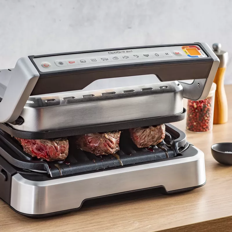 Griglia di contatto Tefal OptiGrill 2in1 GC773D acciaio inox 2100 W