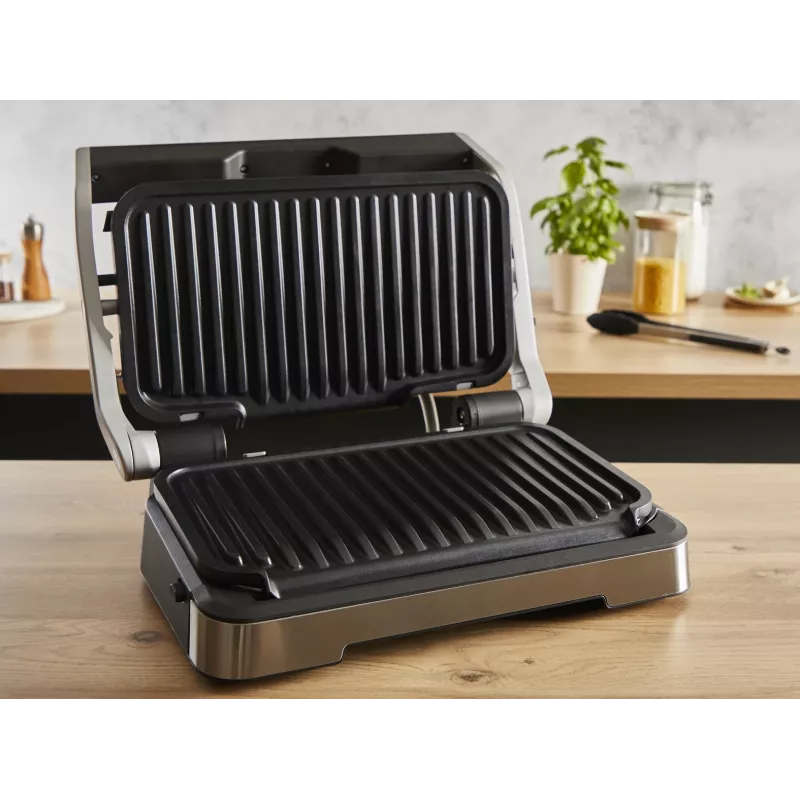 Griglia di contatto Tefal OptiGrill 2in1 GC773D acciaio inox 2100 W