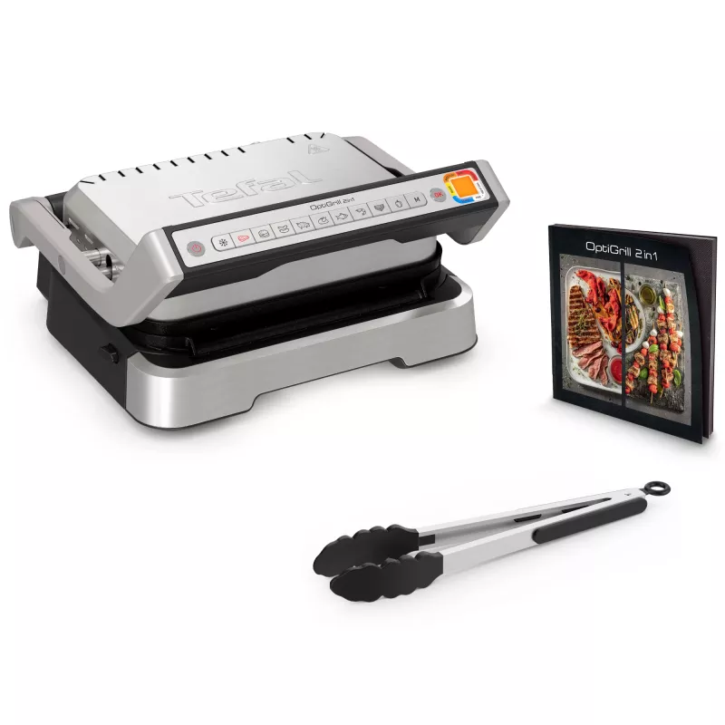 Griglia di contatto Tefal OptiGrill 2in1 GC773D acciaio inox 2100 W