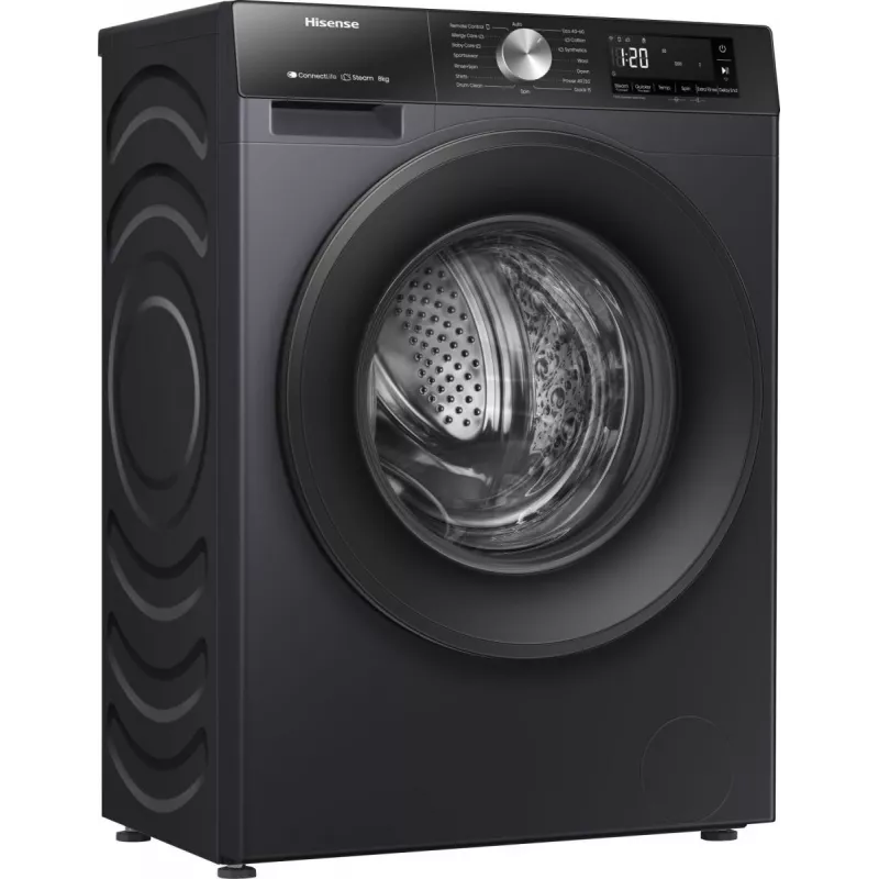 Hisense WF3S8043BB3 Lavatrice a carica frontale 8 kg 1400 giri/min Nero