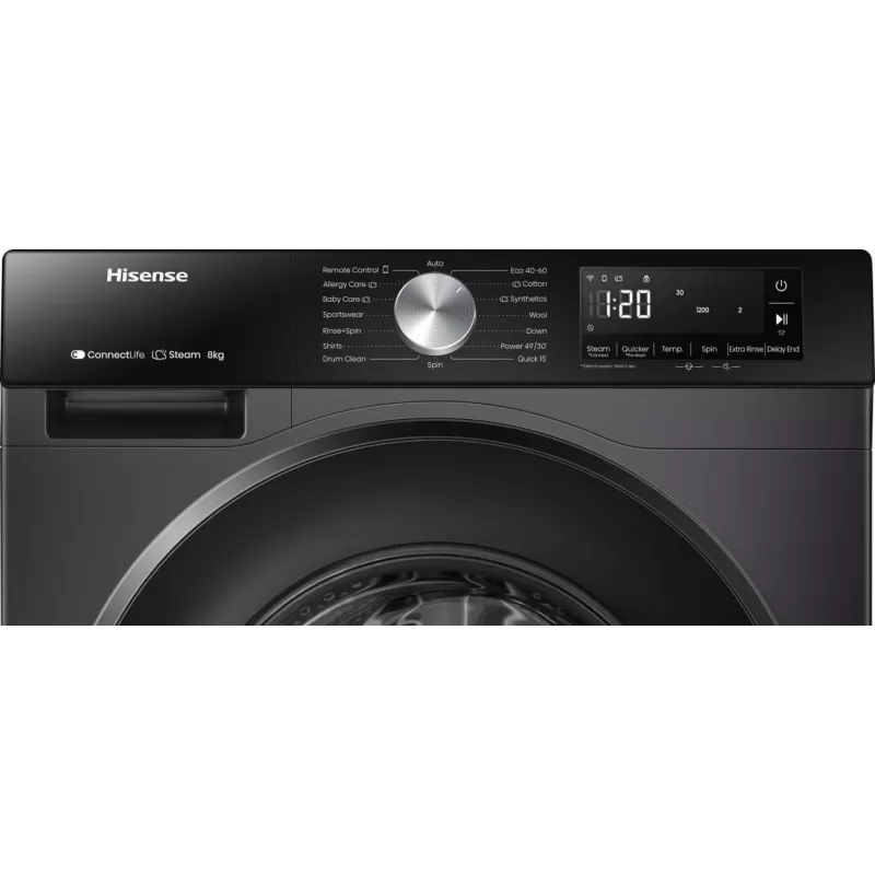 Hisense WF3S8043BB3 Lavatrice a carica frontale 8 kg 1400 giri/min Nero