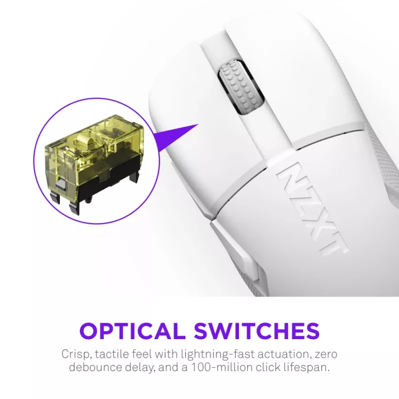 NZXT Lift Elite Mouse da gaming wireless Bianco