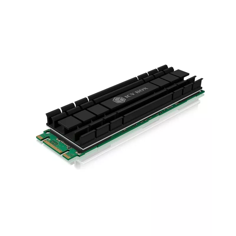 ICY BOX IB-M2HS-701 M.2 2280 SSD dissipatore, passivo, alluminio, PC/PS5, nero