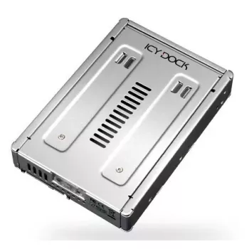 Cremax ICY Dock MB982IP-1S - Adattatore per alloggiamento di memoria - da 8,9 cm a 6,4 cm (da 3,5 a 6,40 cm (2,5)) - Argento (MB982IP-1S-1)