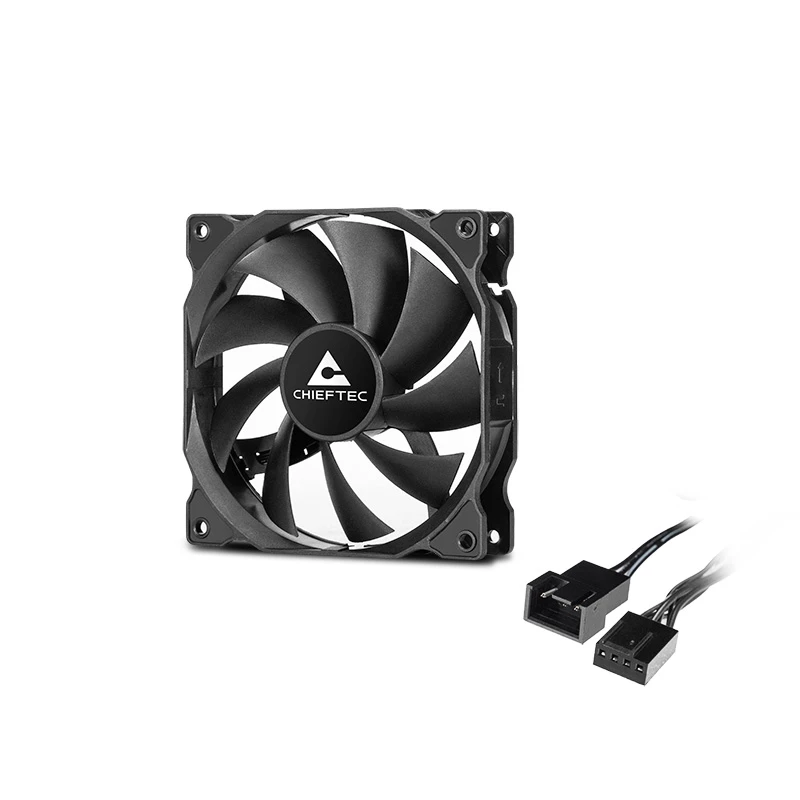 Chieftec ZF-1225PWM Sistema di raffreddamento per computer Ventola case 12 cm Nero 1 pezzo