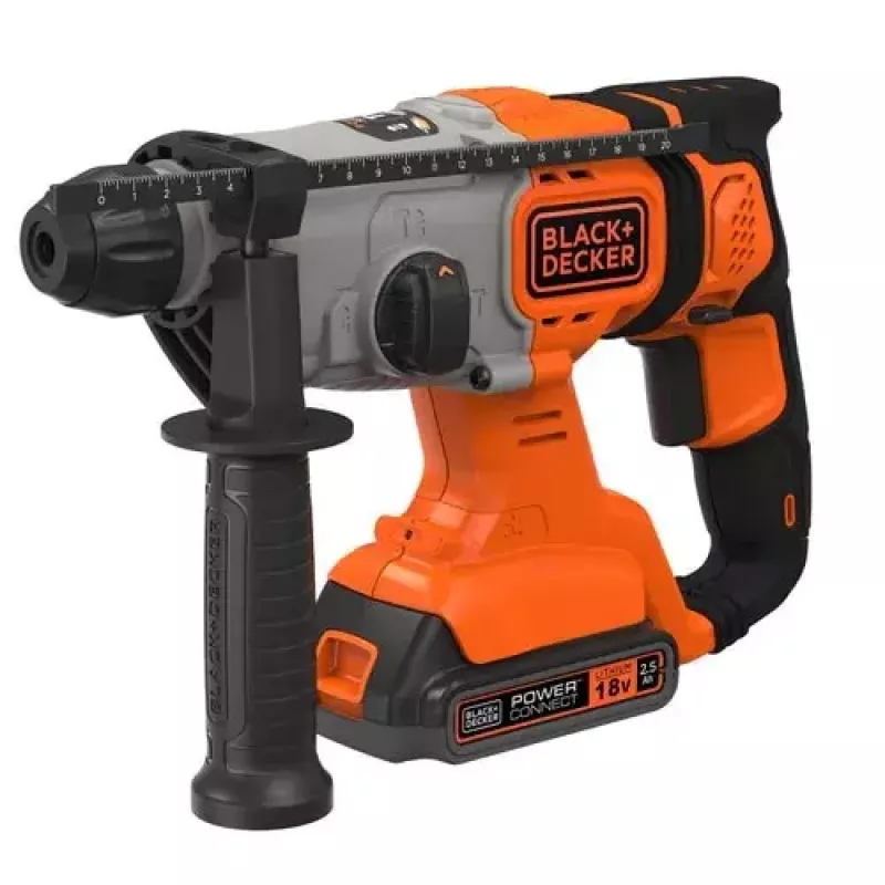 Trapano Black & Decker BCD900E2K-QW 1880 RPM SDS Plus, batteria ricaricabile 2,5 Ah
