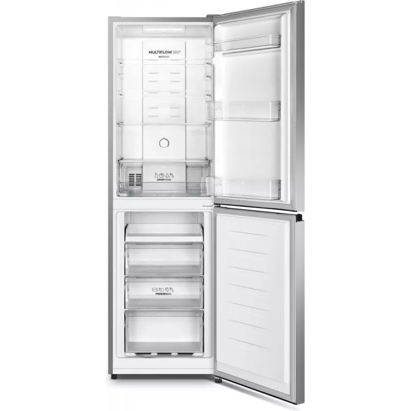 Gorenje NRK418DCS4 frigorifero combinato a libera installazione, 256 l (171 l + 85 l), classe D, 182,4 cm, argento