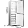 Gorenje NRK418DCS4 frigorifero combinato a libera installazione, 256 l (171 l + 85 l), classe D, 182,4 cm, argento